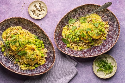 Pollo al limone con pisellini