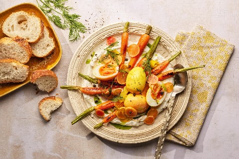 Labneh aux œufs et aux carottes