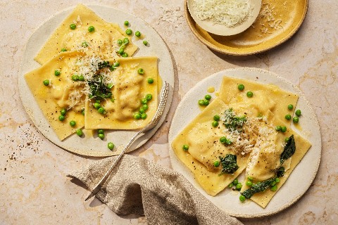 Crevetten-Ravioli mit Bärlauch