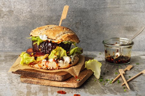 Aubergine burgers