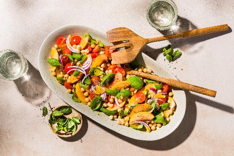 Salade de pois chiches-nectarines