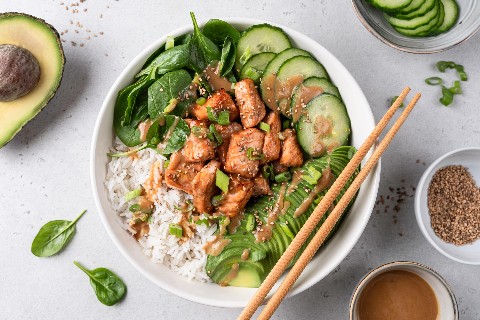 Lachs-Bowl