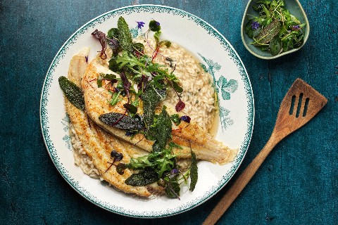 Risotto alla salvia con sogliola