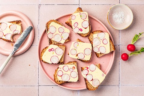 Radish and butter terrine with sourdough bread