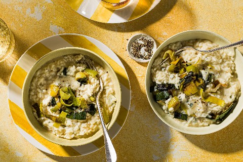 Gorgonzola-Risotto mit Lauch