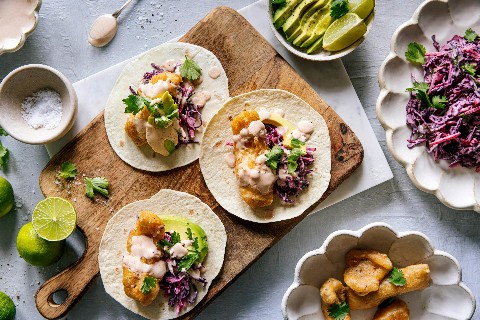 Crispy fish tacos