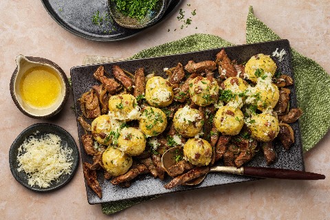Polpettine di Polenta con fegato di vitello