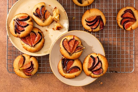 Brown butter miso cookies with figs