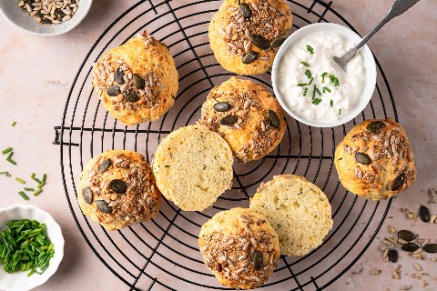 Petits pains au cottage cheese et au Gruyère
