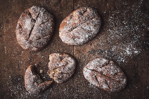 Bacon and mushroom fougasse