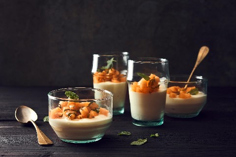 Melone con mousse allo yogurt