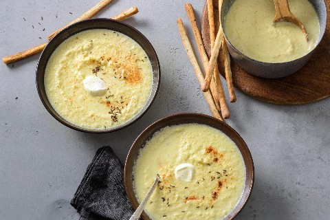 Soupe au jus de pomme et à la choucroute
