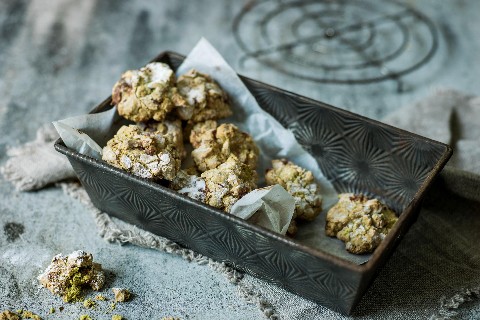 Pistazien-Schokolade-Amaretti