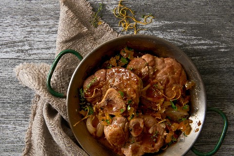 Roast leg of veal with chutney Gremolata