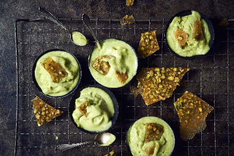 Gelato al pistacchio con croccante